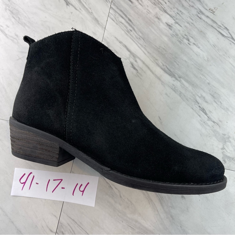 •Marroqui Sanchez Womens Sz 9.5 / EU 41 Black Leather Suede Ankle Booties